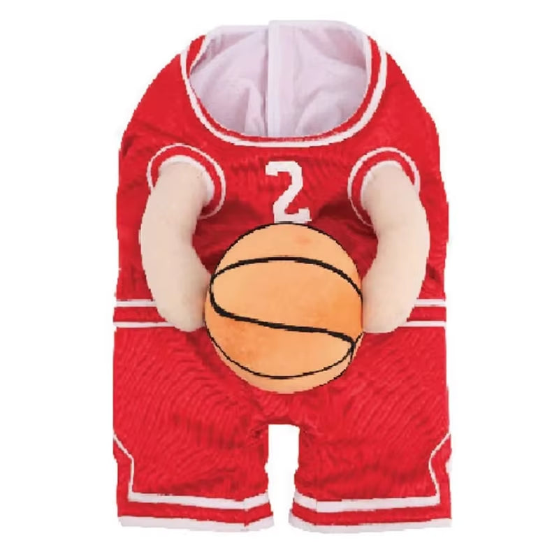 Adorable Dog Basketball Costume with Ball - Perfect for Small Dogs and Fun Occasions!